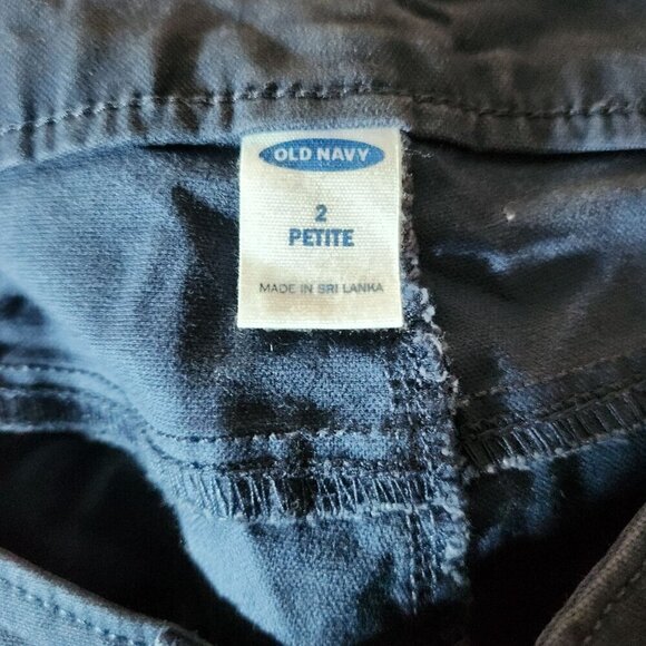 Old Navy Cotton Blend Pants Blue 2 Petite - Picture 3 of 4